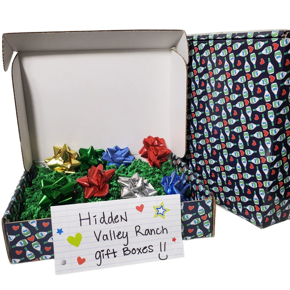 Hidden Valley Ranch Festive Christmas Holiday Bows Gift Box Gift Wrap